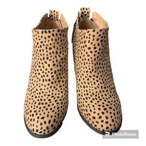 Torrid Cheetah Ankle Bootie Size 10.5